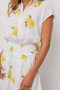 Thumbnail for Angelina Cintronnade Linen Dress Yellow Multi, Mini Dress by Rails | LIT Boutique
