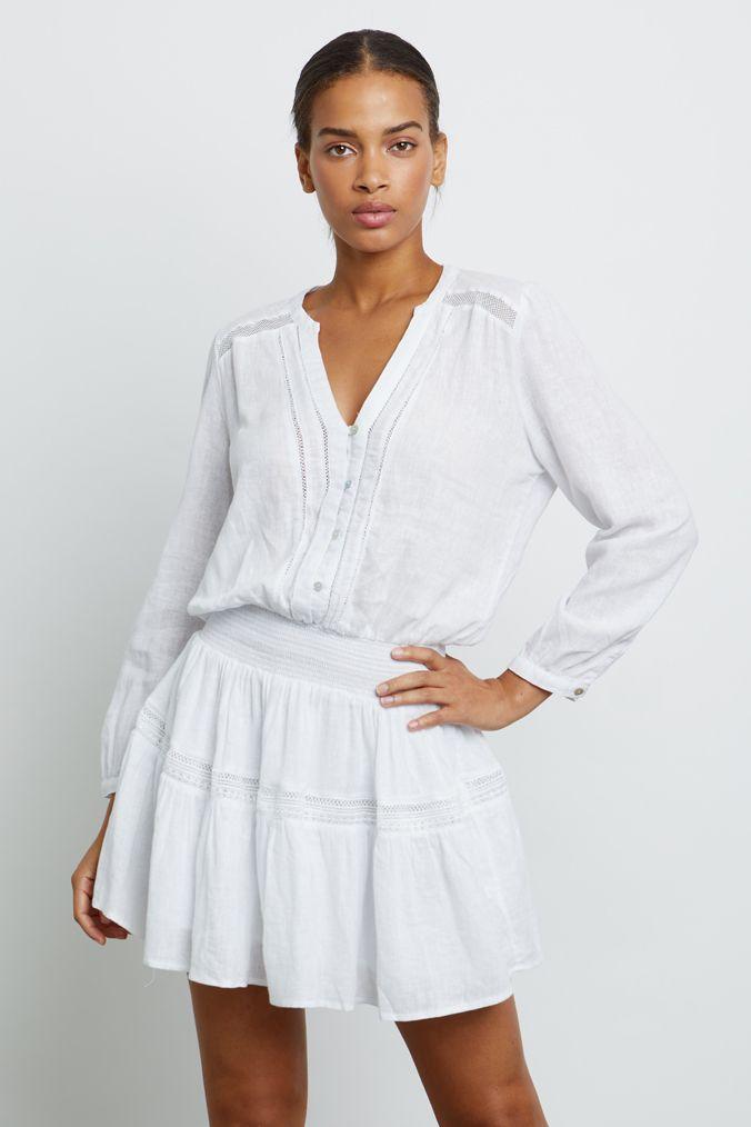 Jasmine Lace Dress White, Mini Dress by Rails | LIT Boutique