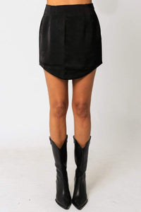 Thumbnail for Zion Scoop Mini Skirt Black, Skirt by ReFine | LIT Boutique