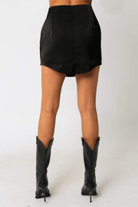 Thumbnail for Zion Scoop Mini Skirt Black, Skirt by ReFine | LIT Boutique