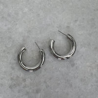 Thumbnail for 24kt White Gold 30MM Hoop Earring, Earring Jewelry by Secret Box | LIT Boutique