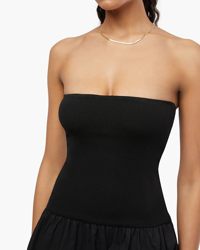 Ribbed Cotton Midi Dress Black, Midi Dress by We Wore What | LIT Boutique