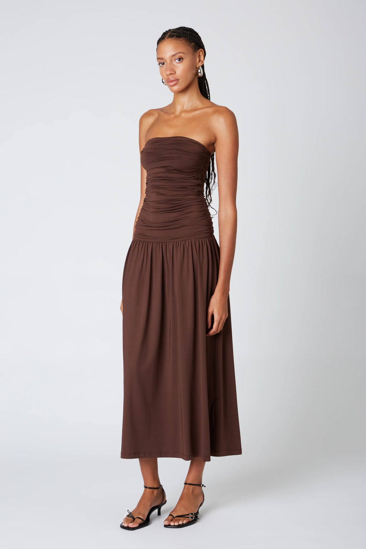 Santal Dress Brown, Maxi Dress by NIA | LIT Boutique