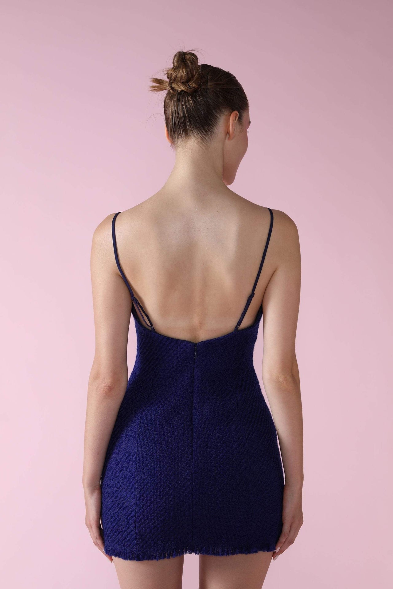 Alana Wool Tweed Mini Dress Royal Blue, Mini Dress by Sau Lee | LIT Boutique