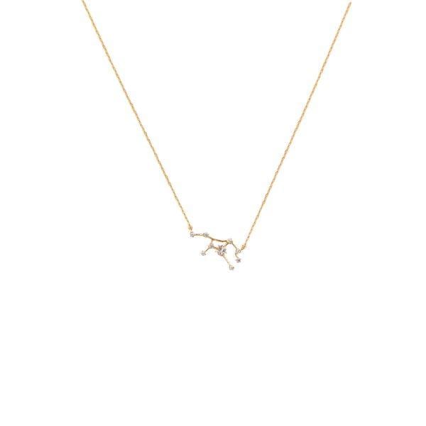 Virgo Zodiac Necklace 14k Gold, Necklace Jewelry by Secret Box | LIT Boutique