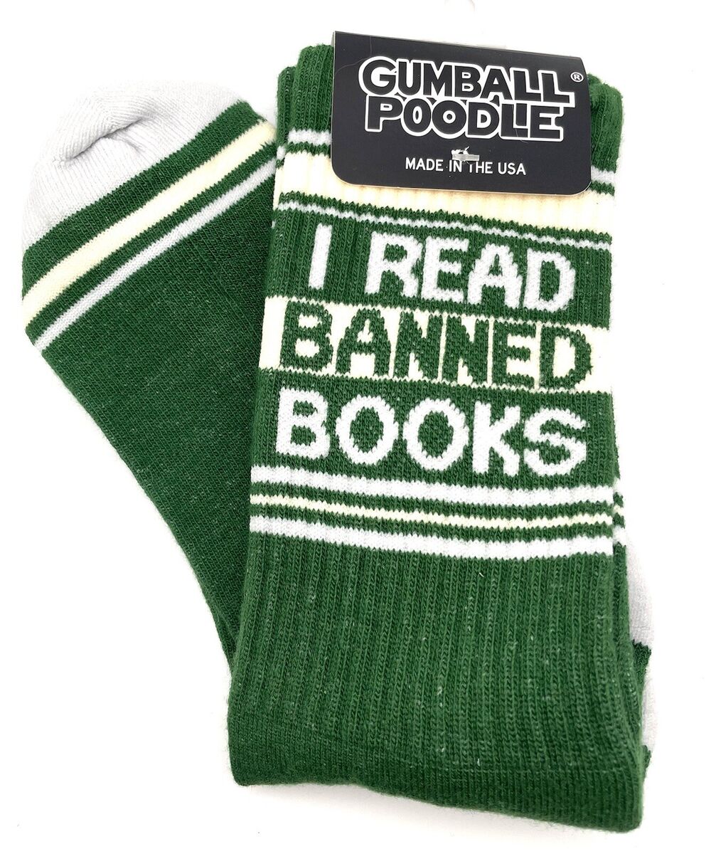 I Read Banned Books Socks, Essentials Acc by Gumball Poodle | LIT Boutique