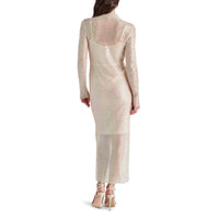 Thumbnail for Blakely Dress Natural Shimmer, Midi Dress by Steve Madden | LIT Boutique
