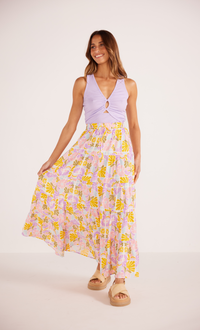 Thumbnail for Soleil Tiered Flowy Midi Skirt, Midi Skirt by MinkPink | LIT Boutique