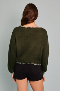 Thumbnail for Sleigh Sweater Deep Green, Sweater by Le Lis | LIT Boutique