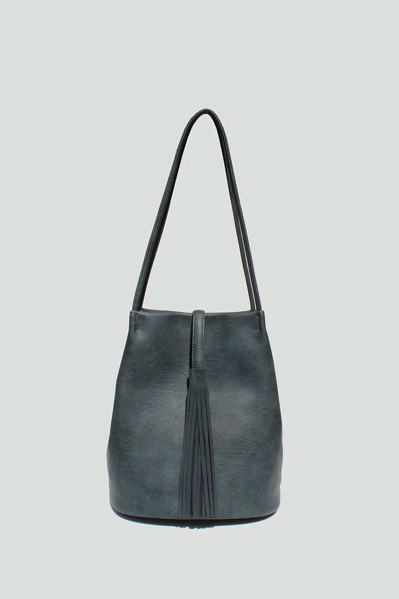 Slate Shoulder Bag Suede Tassel, Daytime Bag by Street Level | LIT Boutique