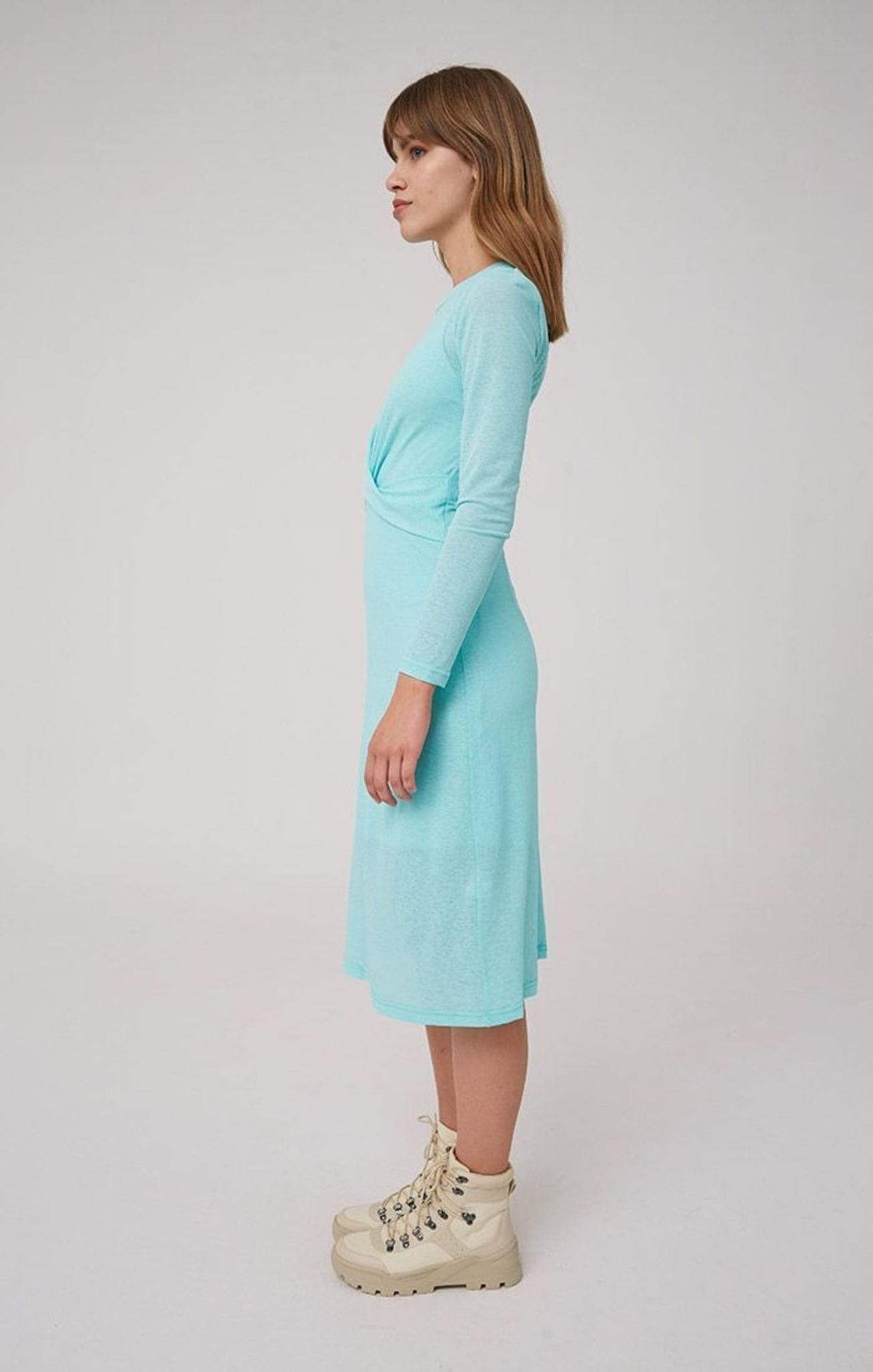 Own Light Long Sleeve Midi Dress Mint, Midi Dress by The Fifth | LIT Boutique