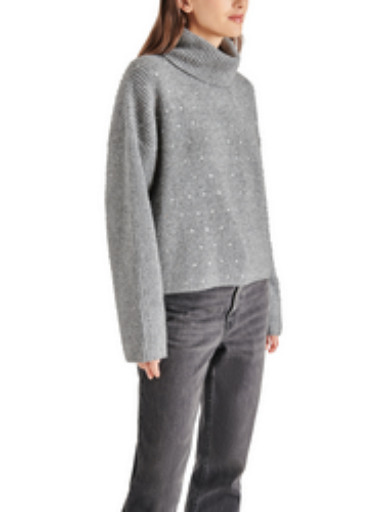 Astro Sweater Heather Grey, Sweater by Steve Madden | LIT Boutique
