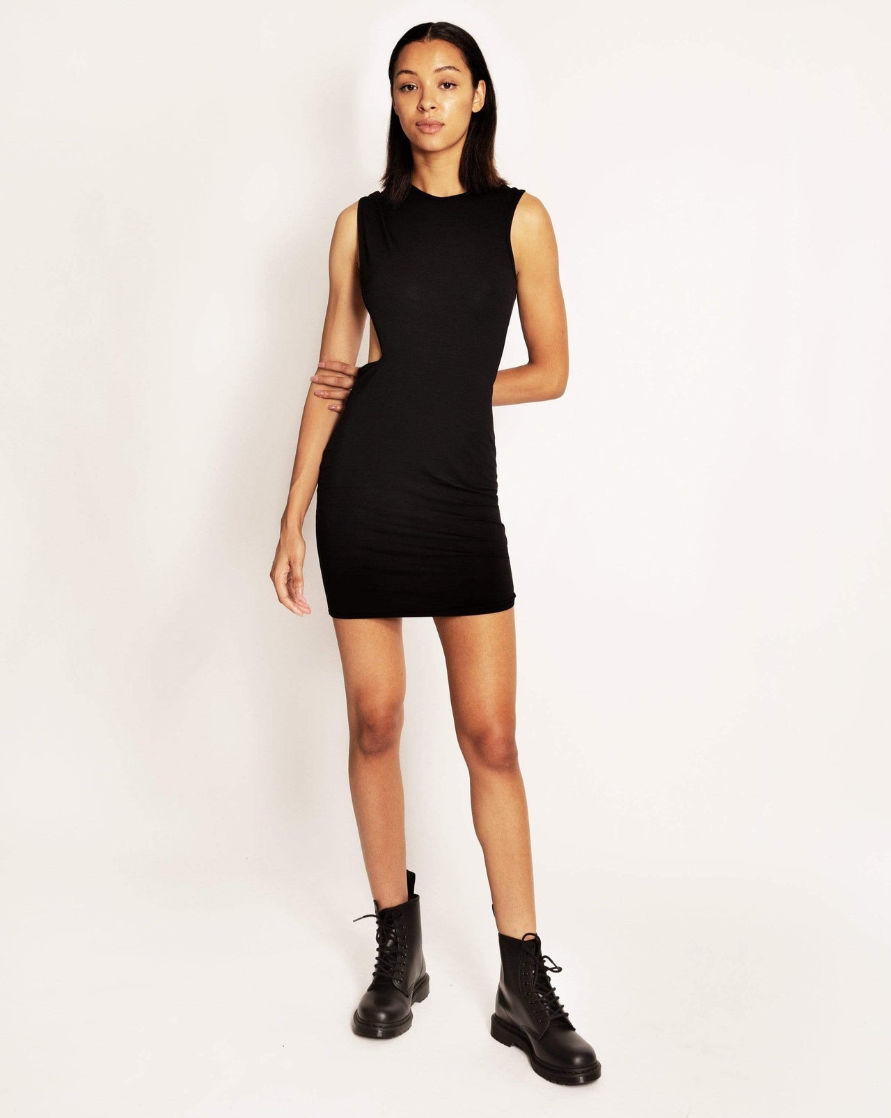 Noriko Dress Black, Mini Dress by Travis Taddeo | LIT Boutique