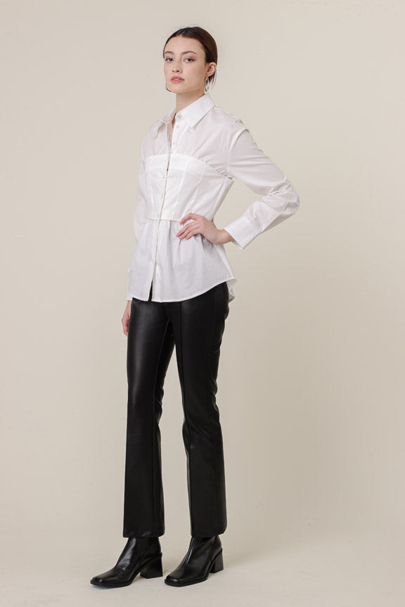 Rene Poplin Collared Top, Tops by Line and Dot | LIT Boutique