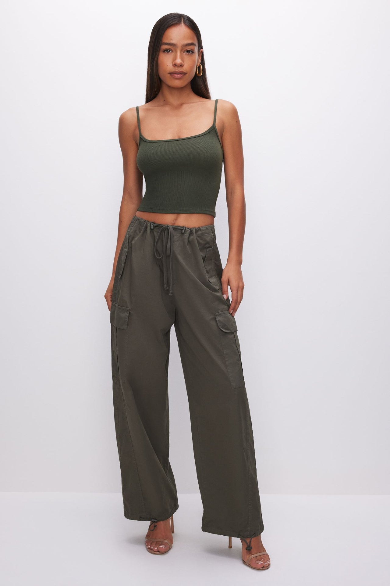 Parachute Pant Green, Pant bottom by Good American | LIT Boutique
