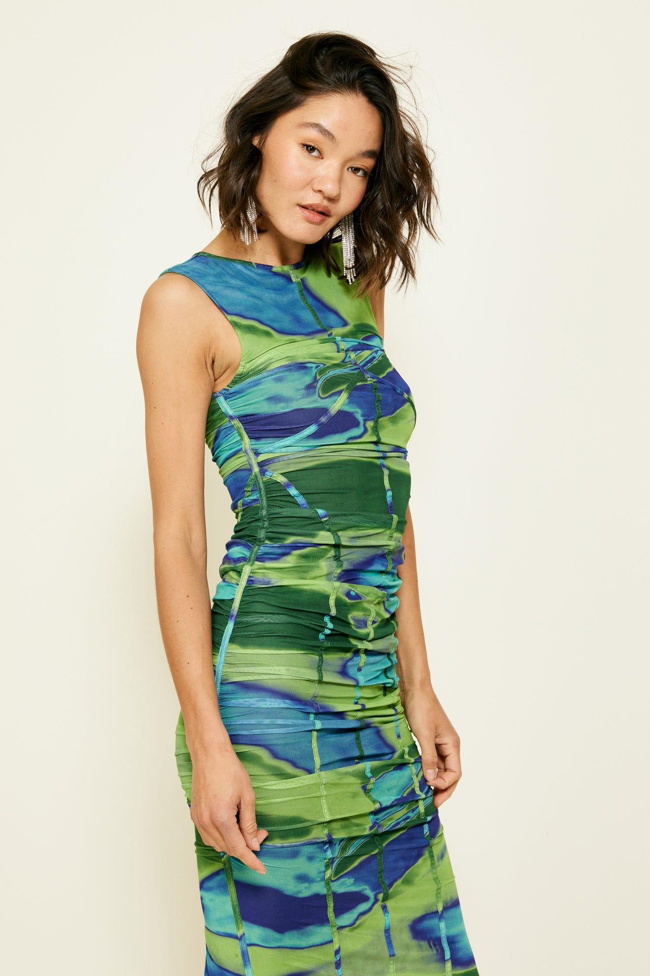 Joni Maxi Dress Navy Green, Maxi Dress by Line and Dot | LIT Boutique