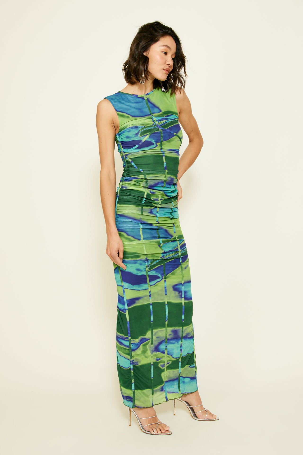 Joni Maxi Dress Navy Green, Maxi Dress by Line and Dot | LIT Boutique