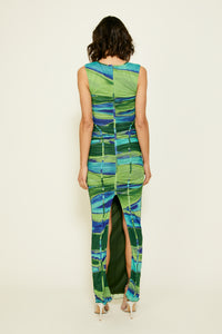 Thumbnail for Joni Maxi Dress Navy Green, Maxi Dress by Line and Dot | LIT Boutique