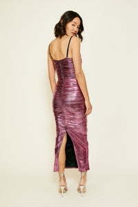Thumbnail for Moonstruck Midi Dress Magenta, Midi Dress by Line and Dot | LIT Boutique