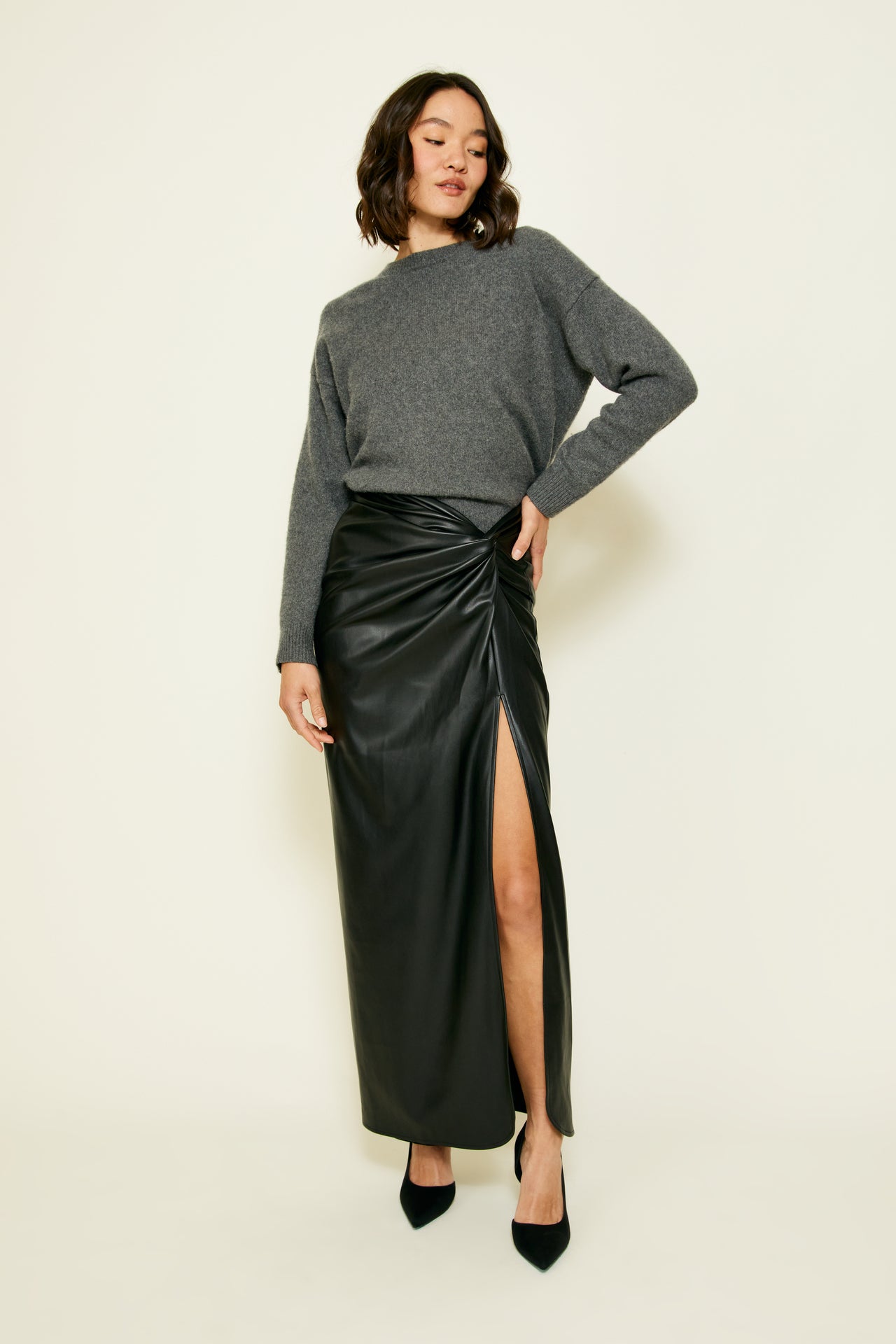 Carmela Skirt Black, Maxi Skirt by Line and Dot | LIT Boutique