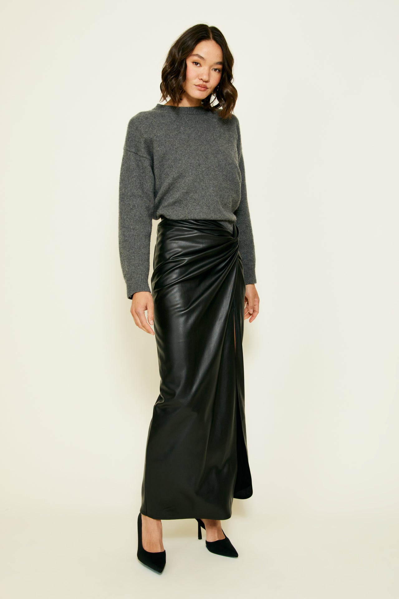 Carmela Skirt Black, Maxi Skirt by Line and Dot | LIT Boutique