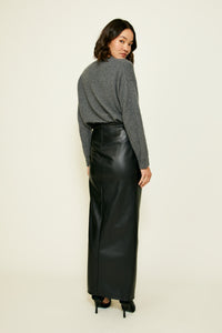 Thumbnail for Carmela Skirt Black, Maxi Skirt by Line and Dot | LIT Boutique