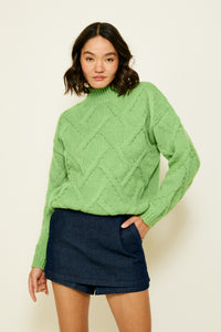 Thumbnail for Canyon Sweater Electric Green, Sweater by Line and Dot | LIT Boutique