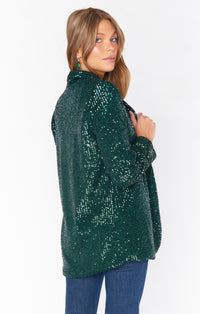 Thumbnail for Dance Blazer Emerald Sequins, Blazer Jacket by Show Me Your MuMu | LIT Boutique
