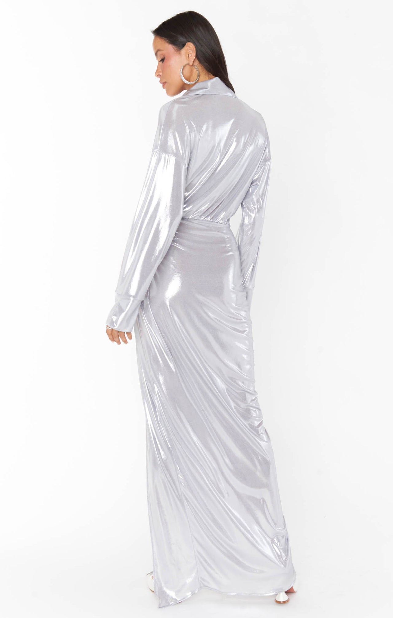 Clara Collared Maxi Dress Silver, Maxi Dress by Show Me Your Mumu | LIT Boutique