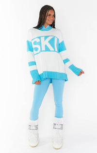 Thumbnail for Ski In Sweater Powder Blue, Sweater by Show Me Your Mumu | LIT Boutique