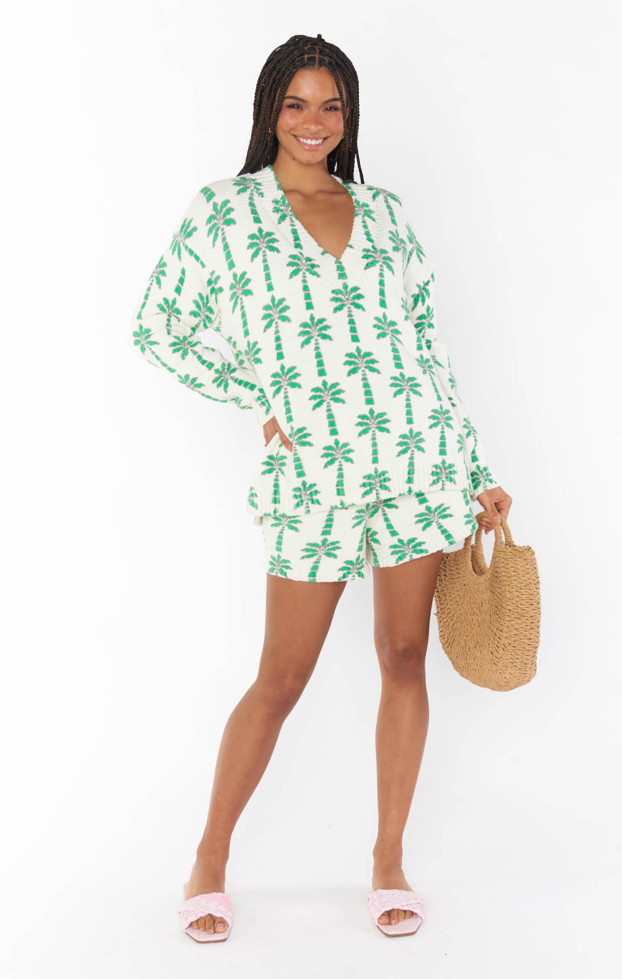 Boardwalk Shorts Palm Knit, Fabric Shorts by Show Me Your Mumu | LIT Boutique