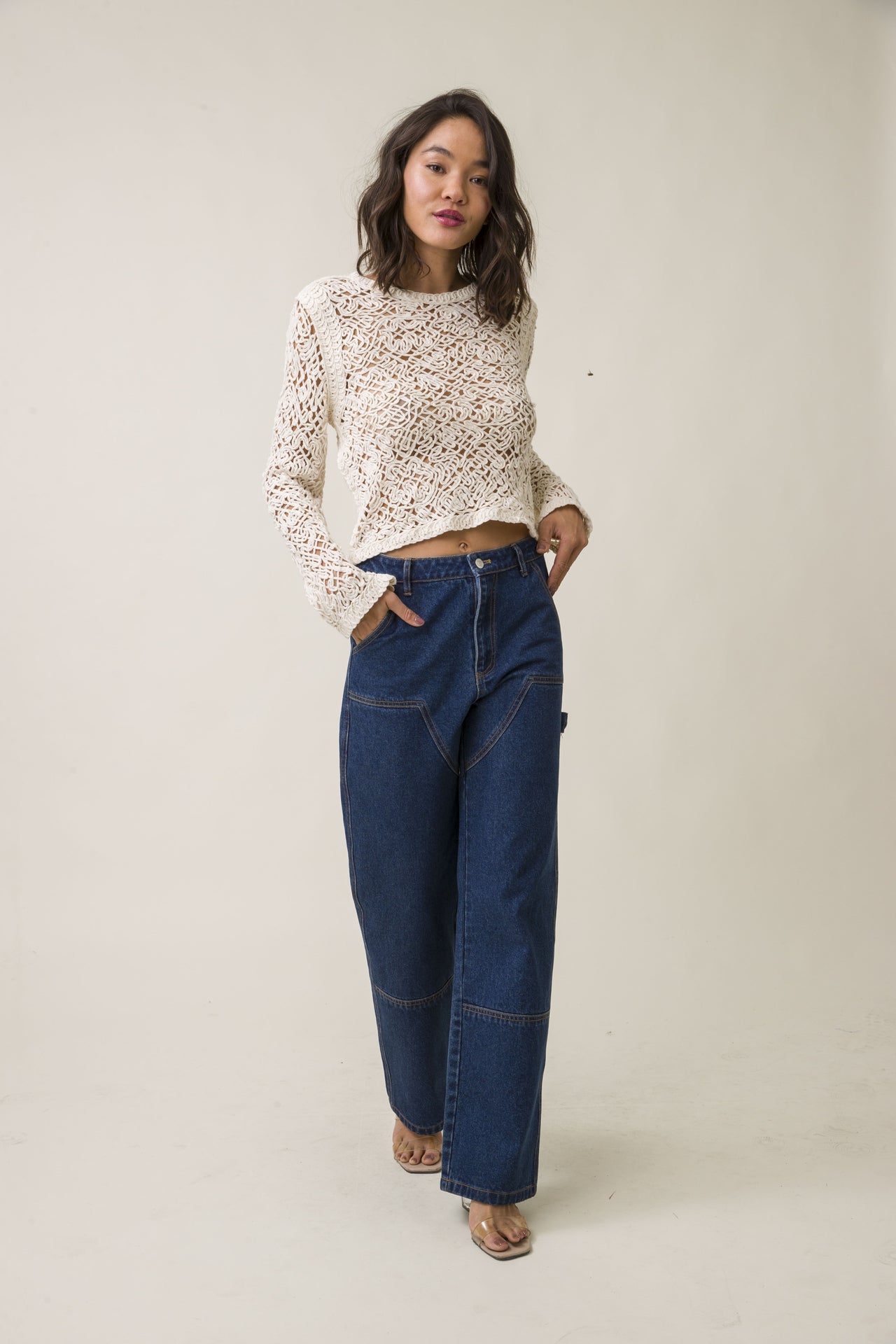 Klara Net Crew, Sweater by Line and Dot | LIT Boutique