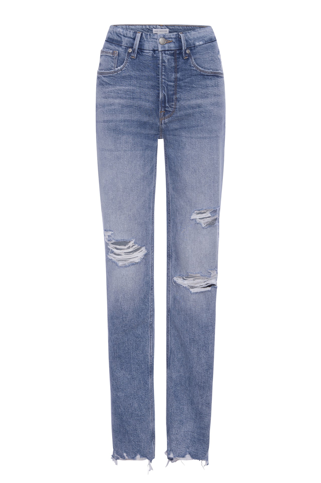 Good Icon Straight Jeans Indigo, Skinny Denim by Good American | LIT Boutique