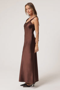 Thumbnail for Dalton Dress Chocolate, Maxi Dress by Line and Dot | LIT Boutique