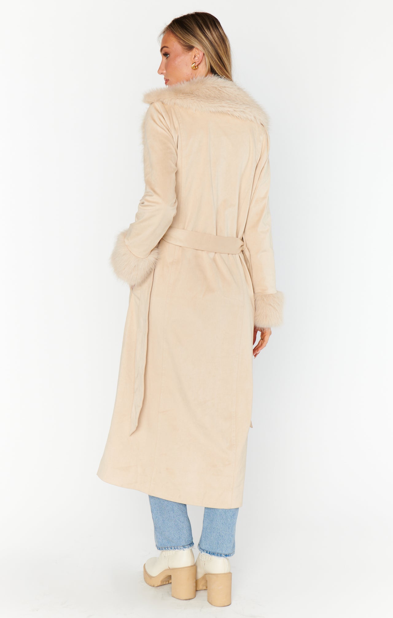 Penny Lane Long Coat Beige, Coat Jacket by Show Me Your Mumu | LIT Boutique