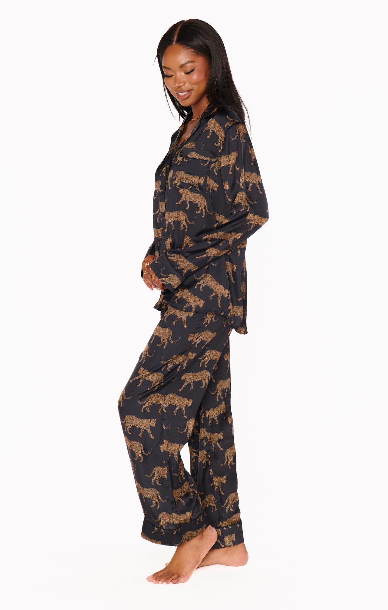 Classic PJ Set Black Catwalk Silky, PJ Lounge by Show Me Your Mumu | LIT Boutique