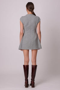 Thumbnail for Damson Mini Dress Grey, Mini Dress by Line and Dot | LIT Boutique