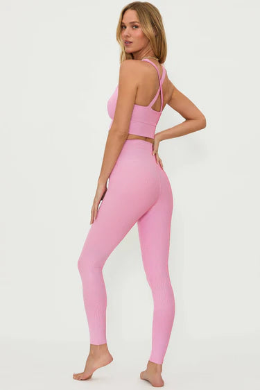 Tayler Legging Candy Cane Pink, Sweat Lounge by Beach Riot | LIT Boutique