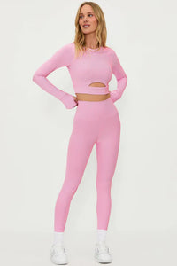 Thumbnail for Tayler Legging Candy Cane Pink, Sweat Lounge by Beach Riot | LIT Boutique