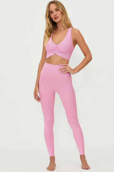 Tayler Legging Candy Cane Pink, Sweat Lounge by Beach Riot | LIT Boutique