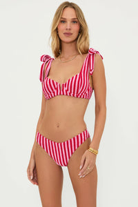 Thumbnail for Blair Bikini Top Candy Cane Stripe, Swim by Beach Riot | LIT Boutique