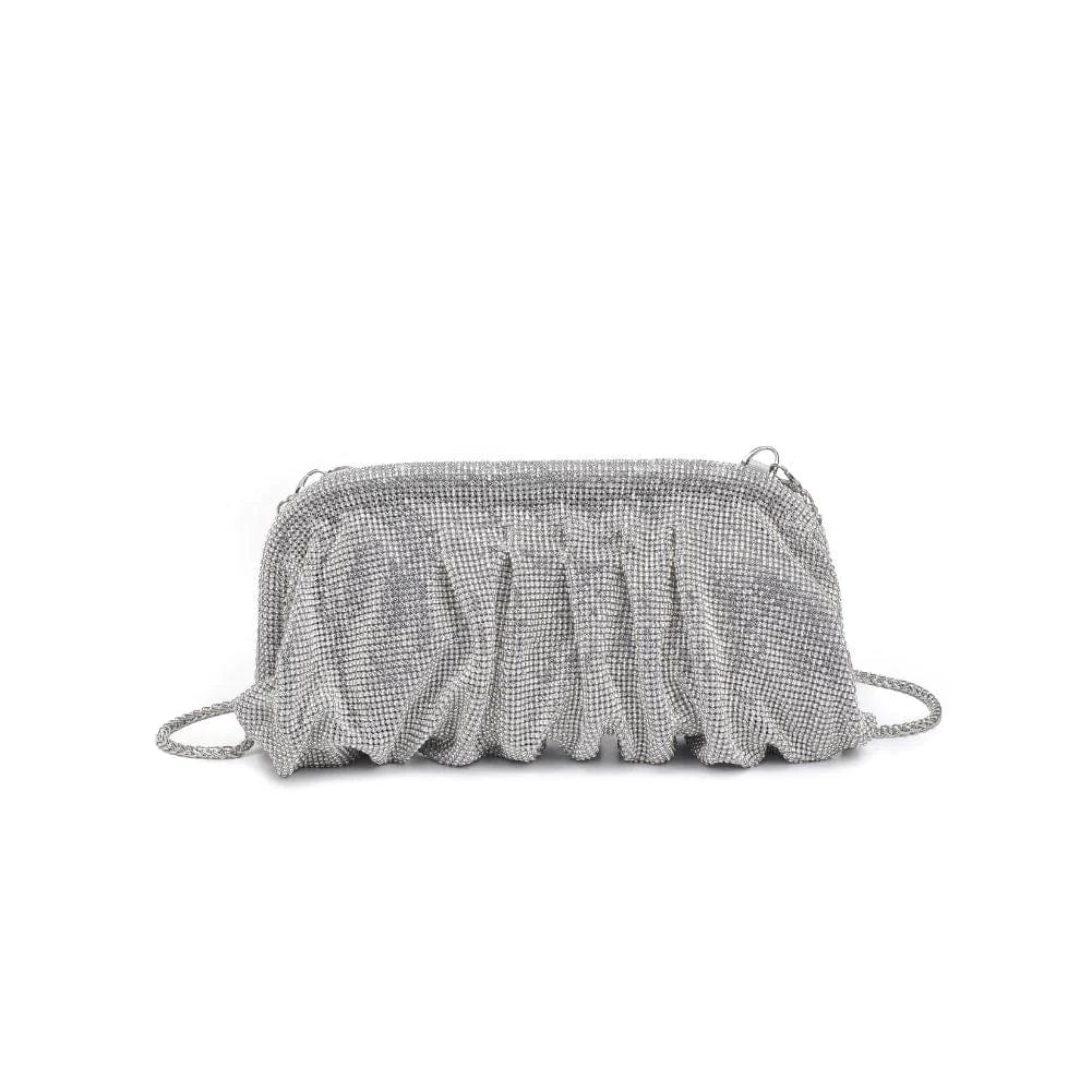 Irina Clutch Silver, Evening Bag by Urban Expressions | LIT Boutique