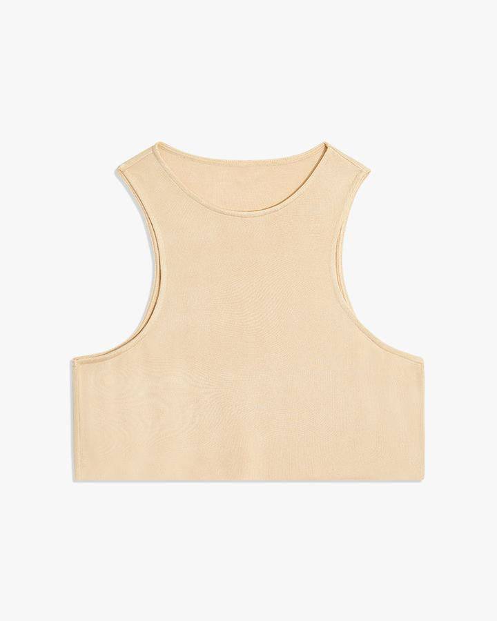 Cropped Rib Tank Taupe, Tank Tee by We Wore What | LIT Boutique