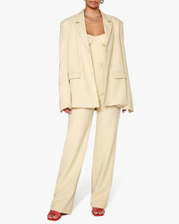 Thumbnail for Summer Stretch Herringbone Twill Blazer Taupe, Blazer Jacket by We Wore What | LIT Boutique