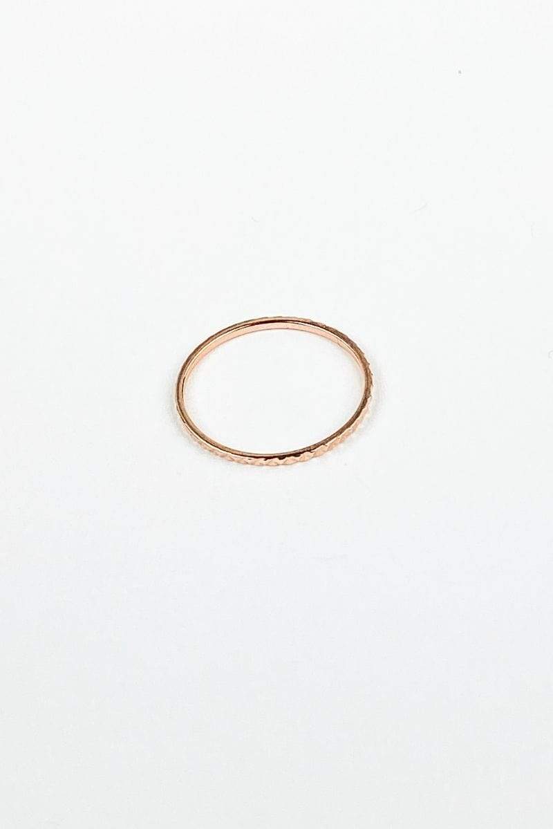 Harvard Textured Ring 14k Rose Gold, Ring Jewelry by Wona Trading | LIT Boutique