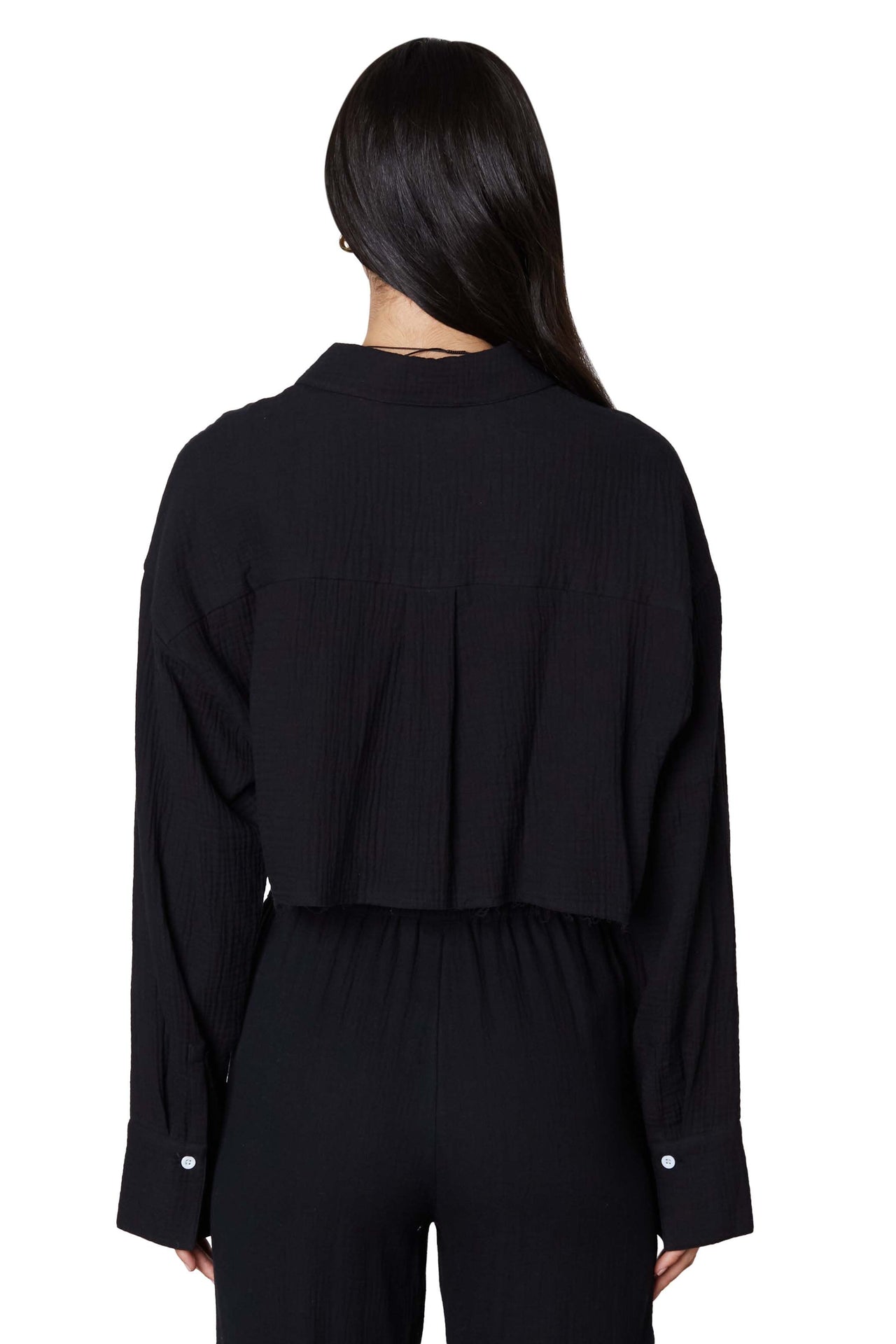 Austin Black Long Sleeve Shirt, Short Tee by NIA | LIT Boutique