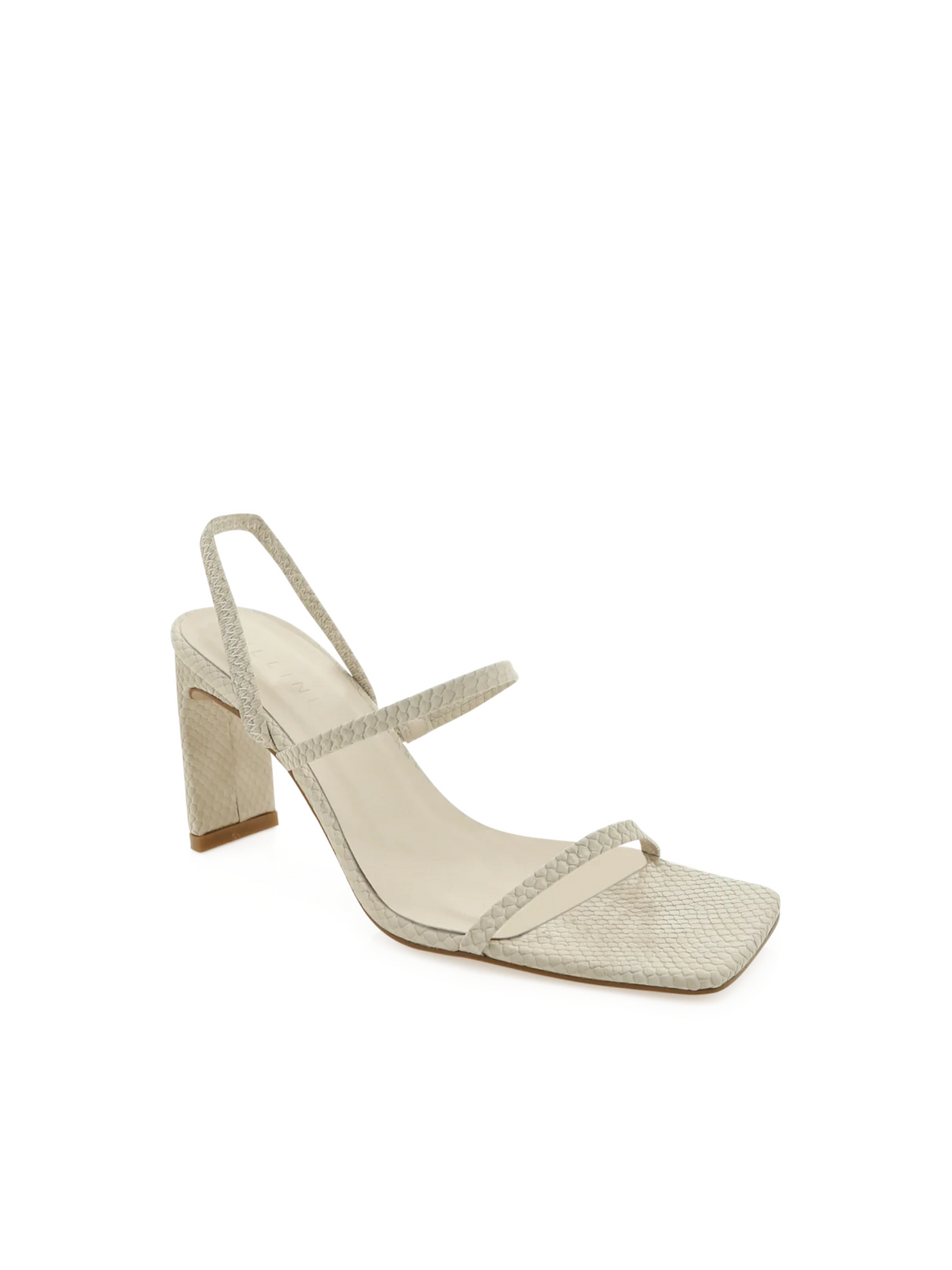 Kera Python Strappy Sandal Cream, Heel Shoe by Billini | LIT Boutique