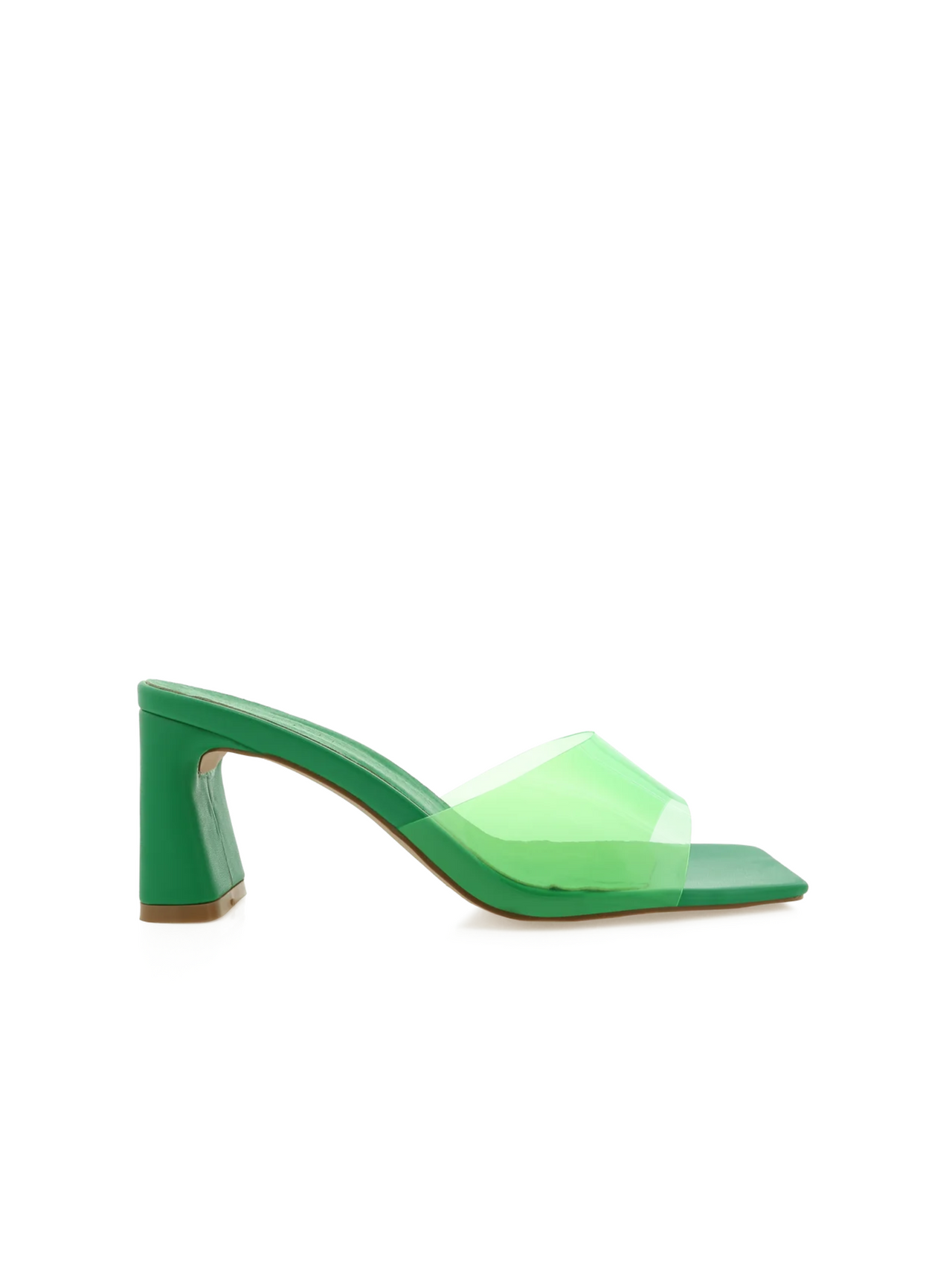 Mollie Mule Green, Heel Shoe by Billini | LIT Boutique