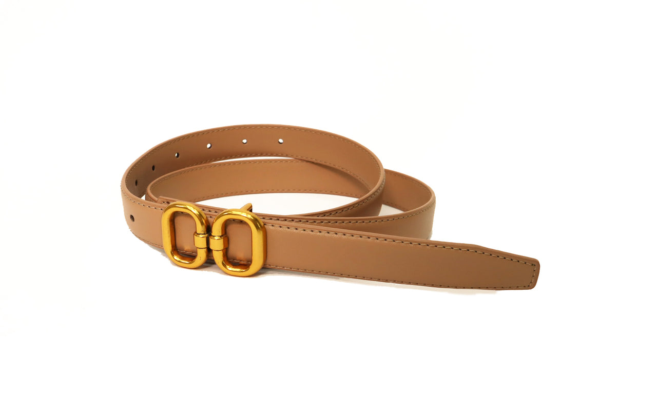 Tan Double Link Belt, Belt Acc by Accessory Concierge | LIT Boutique