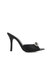 Thumbnail for Leilah Bow Heel Black Satin, Heel Shoe by Billini | LIT Boutique